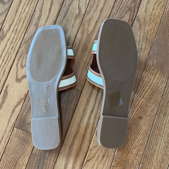 NWT Natural Linen Slides (size 9) - Picture 3 of 5